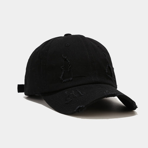Gorra de béisbol de estilo retro deshilachada