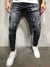 Men's Fashion Mid Waist Slim Fit Jeans
