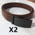 Men's Automatic Buckle Two-Layer Cowhide Leather Belt