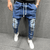 Big Pocket Zipper Drawstring Waist Jogger Jeans - Joggers - NouveExpress