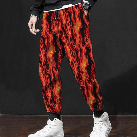 Pantalones casuales con estampado digital 3D para hombre 