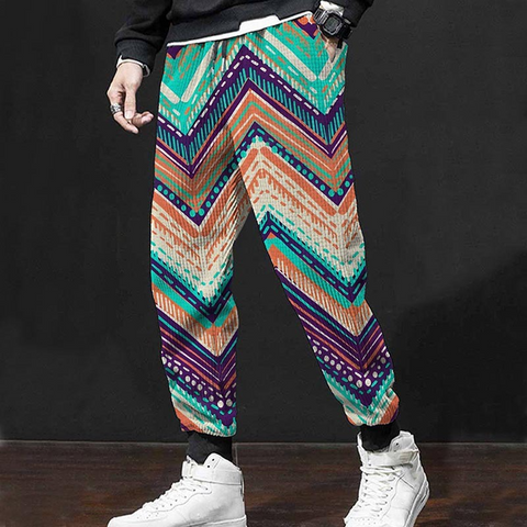 Pantalones casuales con estampado digital 3D para hombre 
