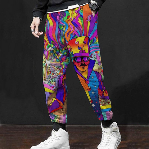 Pantalones casuales con estampado digital 3D para hombre 