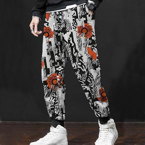 Pantalones casuales con estampado digital 3D para hombre 