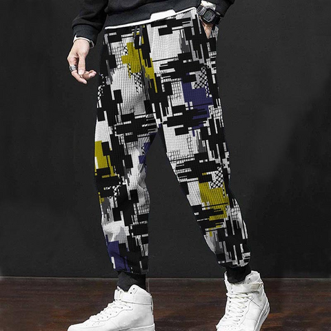 Pantalones casuales con estampado digital 3D para hombre 