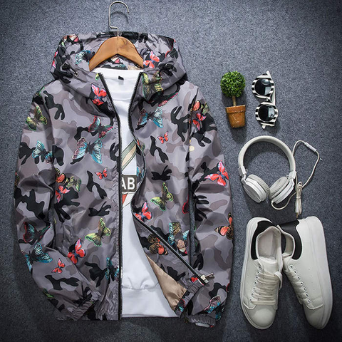 Men's Casual Camouflage Print Spring/Autumn Jacket