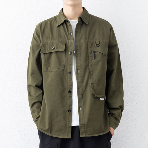NUEVA camisa casual de manga larga de algodón puro para hombre 