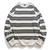Casual Comfort Striped Color Contrast Sweater