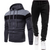 Men's Casual Hooded Color Matching Set