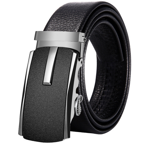 Cinturón de grano de litchi con hebilla de aleación esmerilada 