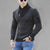 Men’s Pullover Zip Accent Ribbed Collar Sweater