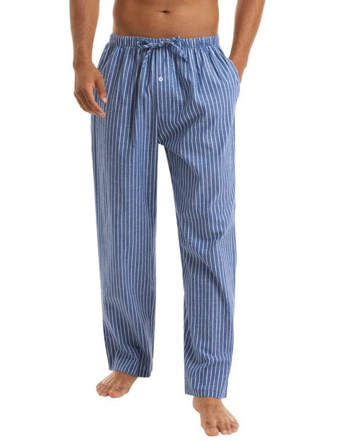 Jingtong-Men's Woven Striped Lounge Pants - Loungewear - NouveExpress