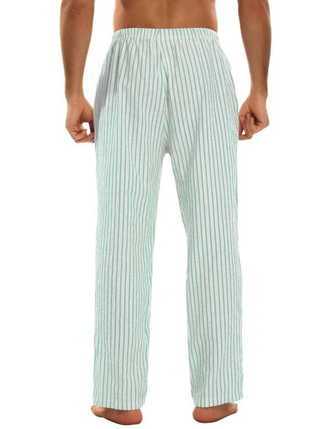 Jingtong-Men's Woven Striped Lounge Pants - Loungewear - NouveExpress