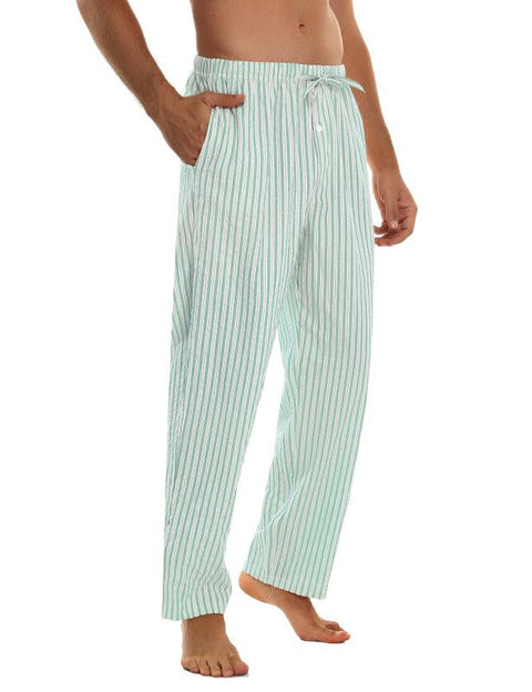 Jingtong-Men's Woven Striped Lounge Pants - Loungewear - NouveExpress