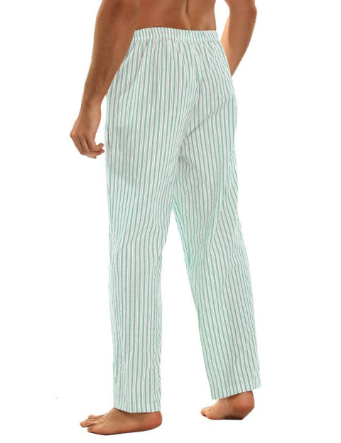 Jingtong-Men's Woven Striped Lounge Pants - Loungewear - NouveExpress