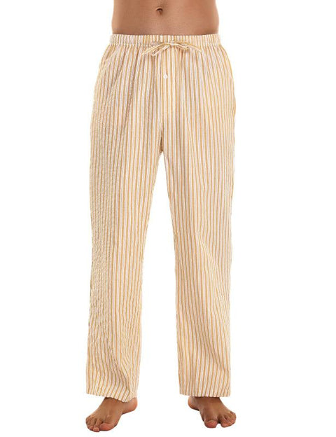 Jingtong-Men's Woven Striped Lounge Pants - Loungewear - NouveExpress