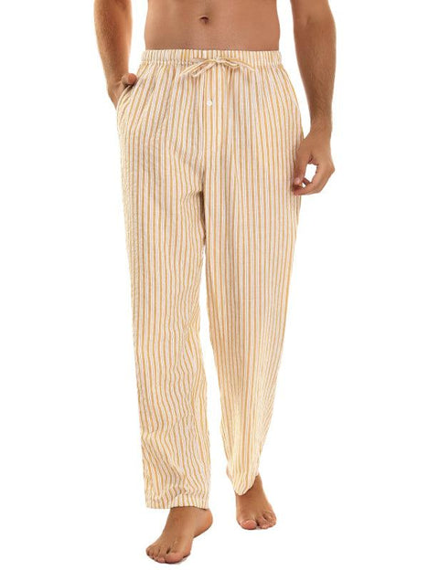 Jingtong-Men's Woven Striped Lounge Pants - Loungewear - NouveExpress