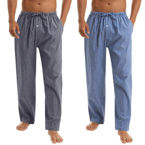 Jingtong-Men's Woven Striped Lounge Pants - Loungewear - NouveExpress