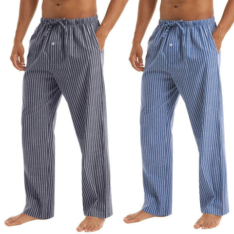Jingtong-Men's Woven Striped Lounge Pants - Loungewear - NouveExpress