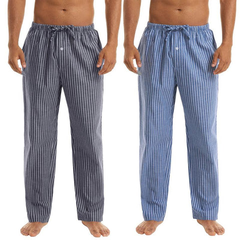 Jingtong-Men's Woven Striped Lounge Pants - Loungewear - NouveExpress