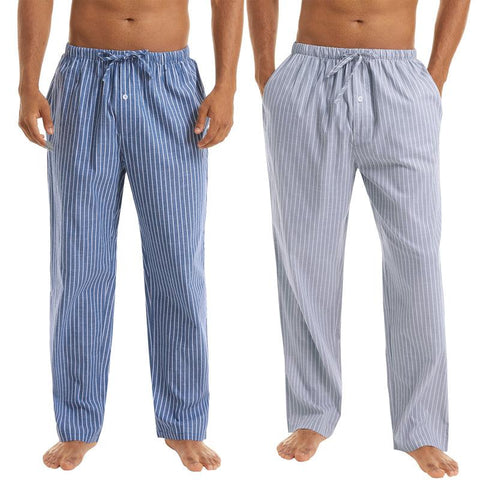 Jingtong-Men's Woven Striped Lounge Pants - Loungewear - NouveExpress