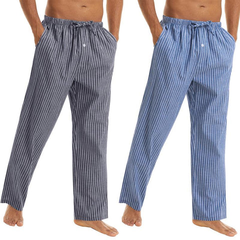 Jingtong-Men's Woven Striped Lounge Pants - Loungewear - NouveExpress