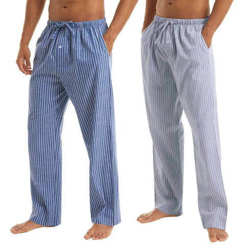 Jingtong-Men's Woven Striped Lounge Pants - Loungewear - NouveExpress
