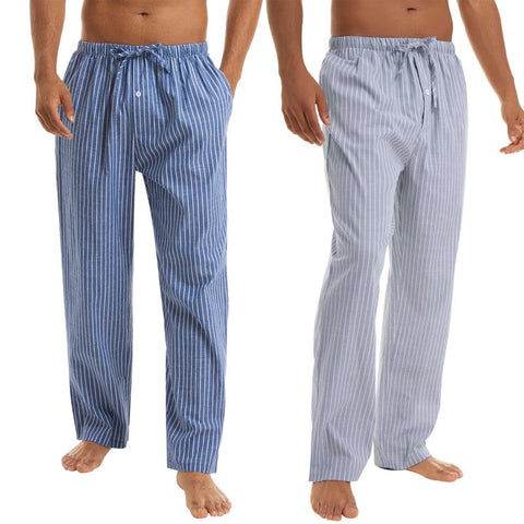 Jingtong-Men's Woven Striped Lounge Pants - Loungewear - NouveExpress
