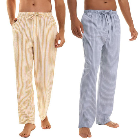 Jingtong-Men's Woven Striped Lounge Pants - Loungewear - NouveExpress