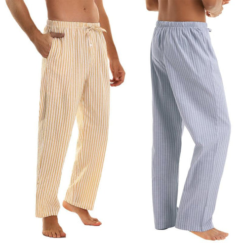 Jingtong-Men's Woven Striped Lounge Pants - Loungewear - NouveExpress