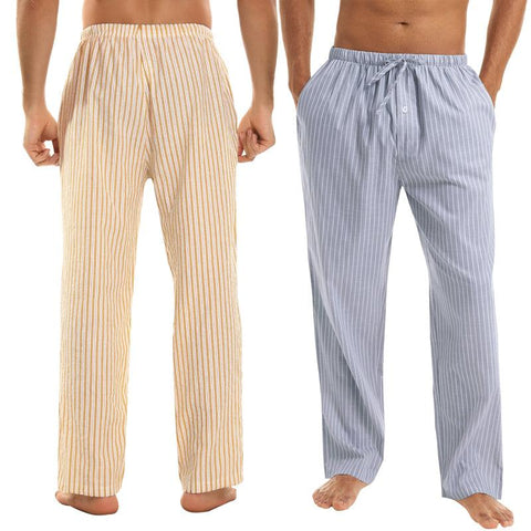 Jingtong-Men's Woven Striped Lounge Pants - Loungewear - NouveExpress