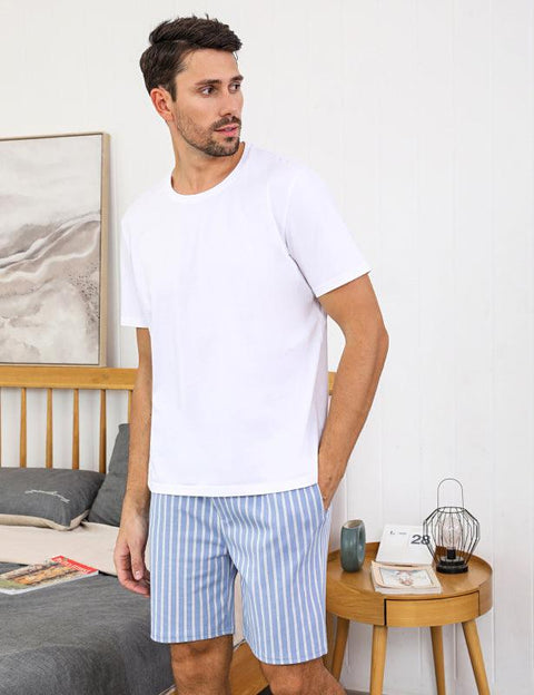 Jingtong-Men's Woven Striped Lounge Pants - Loungewear - NouveExpress