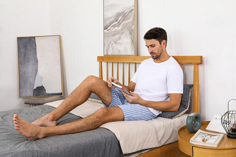 Jingtong-Men's Woven Striped Lounge Pants - Loungewear - NouveExpress