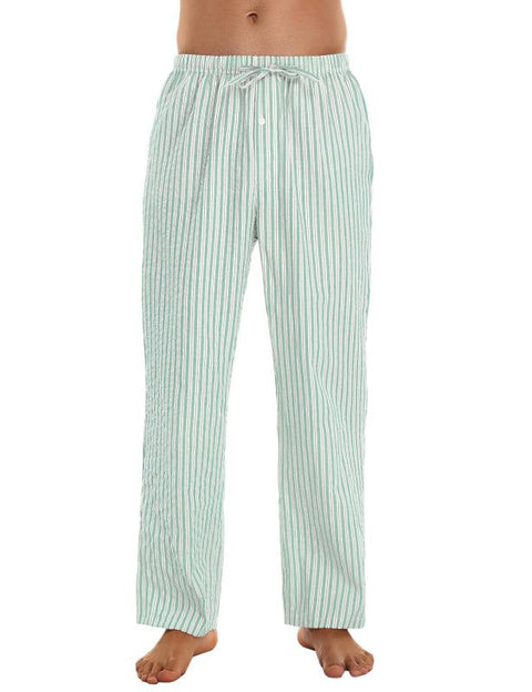Jingtong-Men's Woven Striped Lounge Pants - Loungewear - NouveExpress