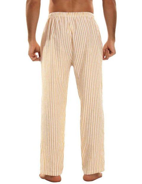 Jingtong-Men's Woven Striped Lounge Pants - Loungewear - NouveExpress