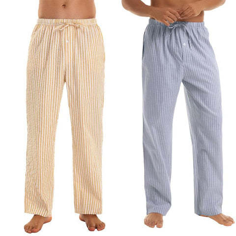 Jingtong-Men's Woven Striped Lounge Pants - Loungewear - NouveExpress