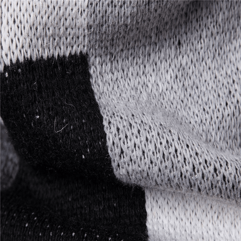 Men's Color Blocking Knitted Hooded Long Coat - Coats - NouveExpress