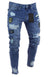 Men's Fashion Frayed Slim Fit Long Jeans - Jeans - NouveExpress