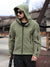 Men's Outdoor Warm Liner Fleece Jacket Cold-Proof Jacket Wind Hood Solid Color Hooded Jacket -  - NouveExpress