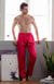 Men's pajamas ice silk pajamas large home clothes trousers -  - NouveExpress