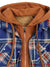 Men'S Printed Hooded Fake Two-Piece Jacket Cotton Jacket -  - NouveExpress