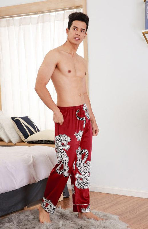 Men's Single Silk Trousers -  - NouveExpress