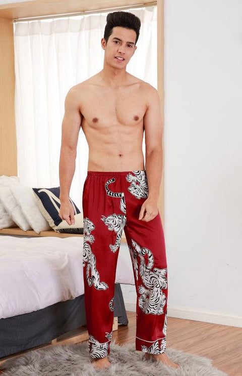 Men's Single Silk Trousers -  - NouveExpress