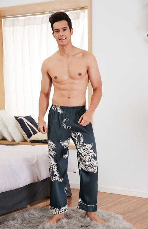 Men's Single Silk Trousers -  - NouveExpress