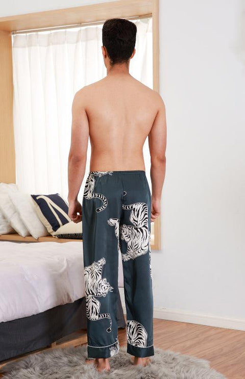 Men's Single Silk Trousers -  - NouveExpress