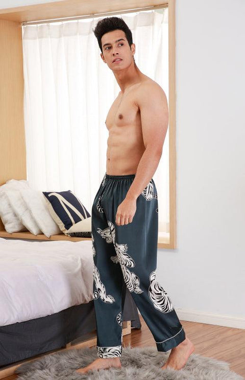 Men's Single Silk Trousers -  - NouveExpress