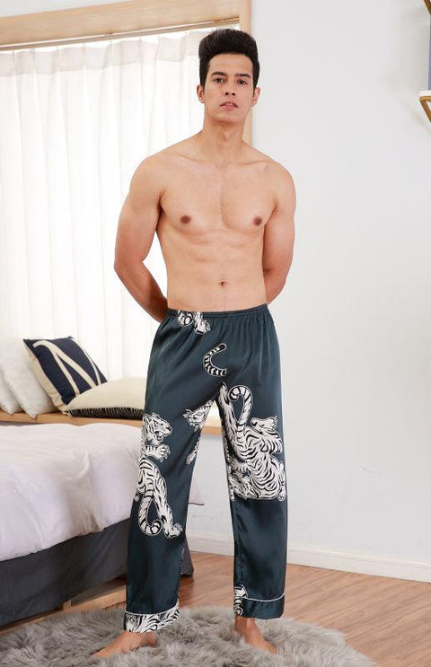 Men's Single Silk Trousers -  - NouveExpress