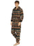 Men's Thickened Flannel Print Bodysuit | Hooded Pajamas | Loungewear - Loungewear - NouveExpress