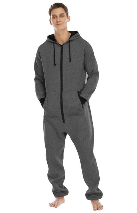 Men's Thickened Sweater Fleece Jumpsuit Onesie - Loungewear - NouveExpress