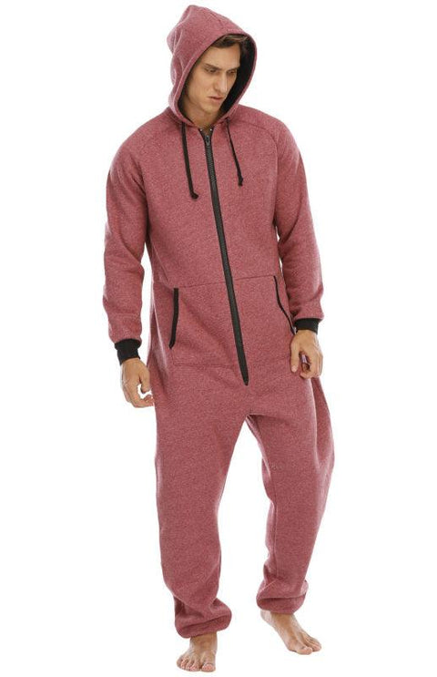 Men's Thickened Sweater Fleece Jumpsuit Onesie - Loungewear - NouveExpress